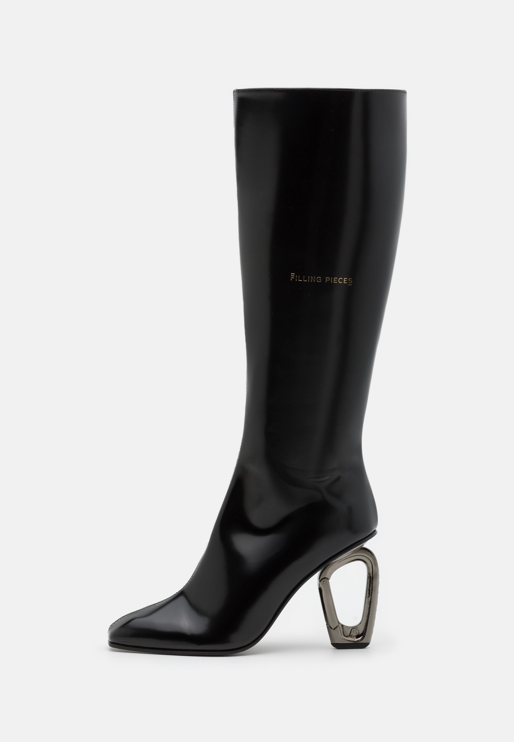 Filling Pieces CARABINER UNDERKNEE BOOT - Laarzen met hoge hak - all  black/zwart - Zalando.be