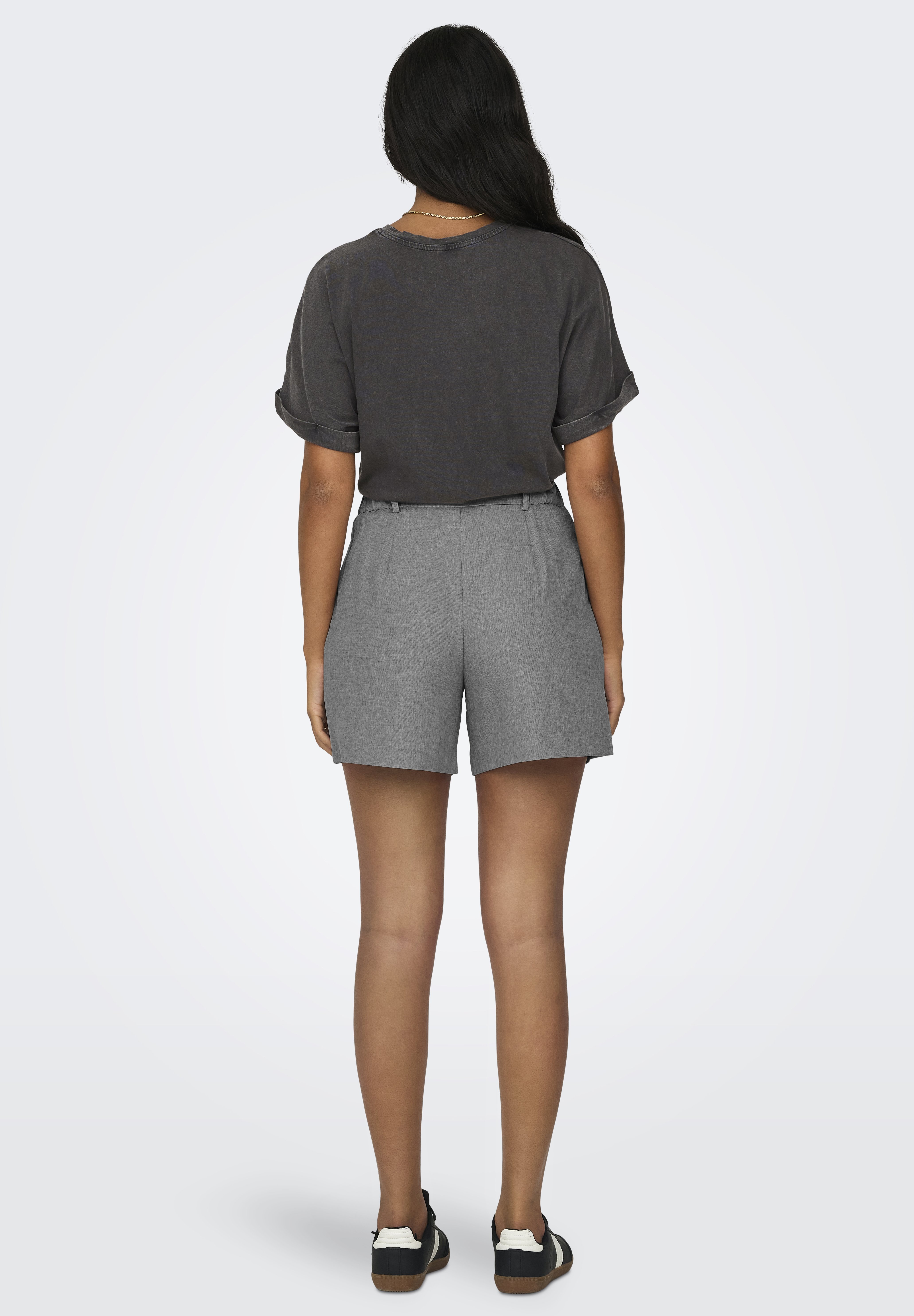 ONLY ONLLINDA HW MEL SHORTS TLR NOOS - Shorts - medium grey
