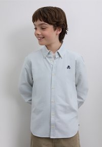 Scalpers NEW OXFORD - Camicia - light khaki stripes