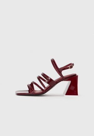 AUBREY - High heeled sandals - onix burgundy