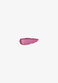 Campione di rossetto cremoso rosa chiaro con texture liscia e leggero splendore, mostrato su sfondo bianco.