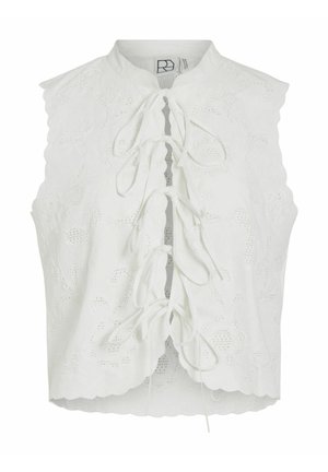 Rouge Edit, Sleeveless Front tie - Pluus - cloud dancer