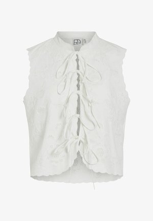 Rouge Edit, Sleeveless Front tie - Pluus - cloud dancer