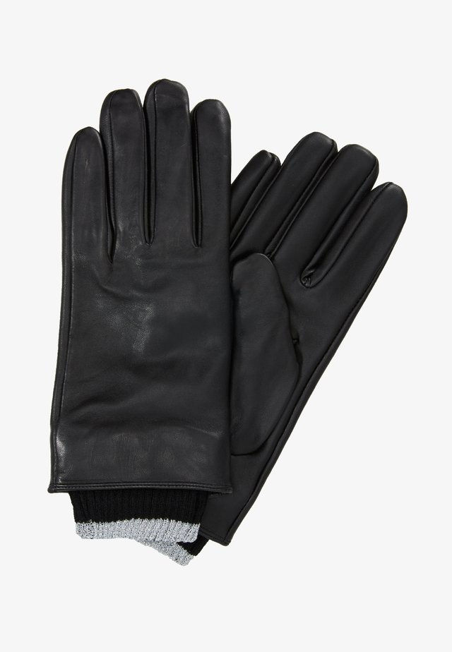 CHECK BOW GLOVE - Gloves - black