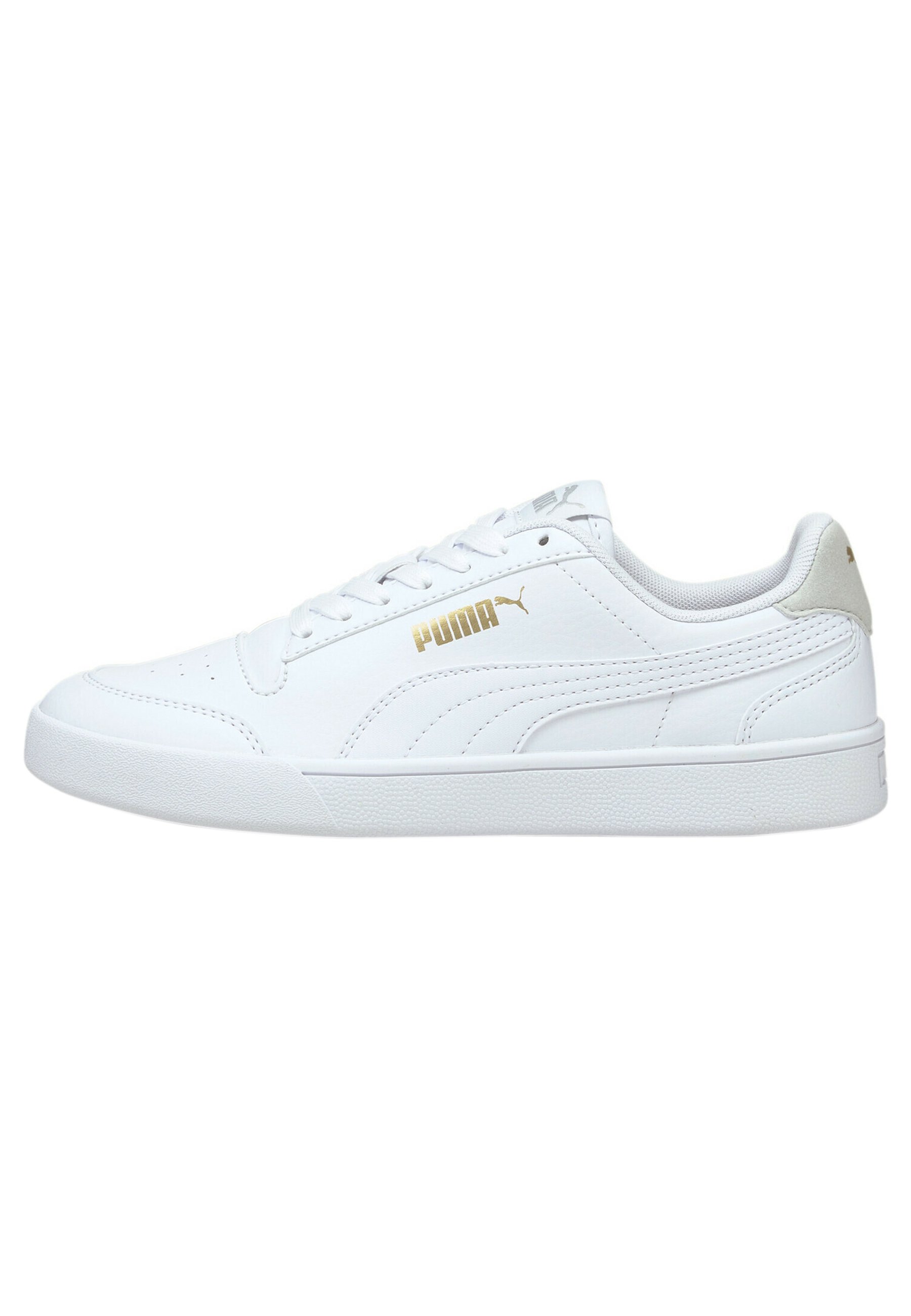 puma gold and white