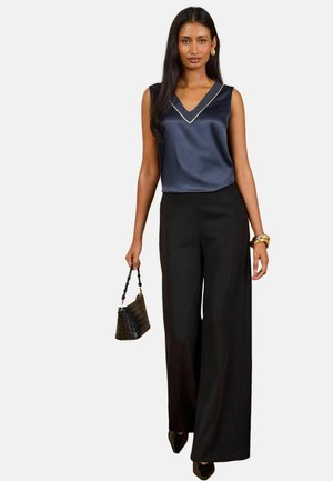 Love & Roses, PETITE FIT - V-NECK SATIN FRONT VEST - Bluse - navy blue