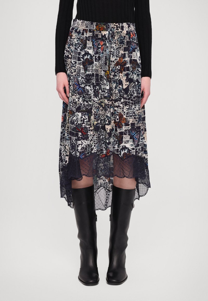Zadig & Voltaire JOSLIN SOFT BUTTERFLIES - Gonna a campana - encre