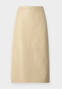 JAYA - Leather skirt - twill
