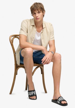 Superdry & Co, SUPERDRY SUPERDRY POOL SLIDERS. - Slip-on sandaler - black