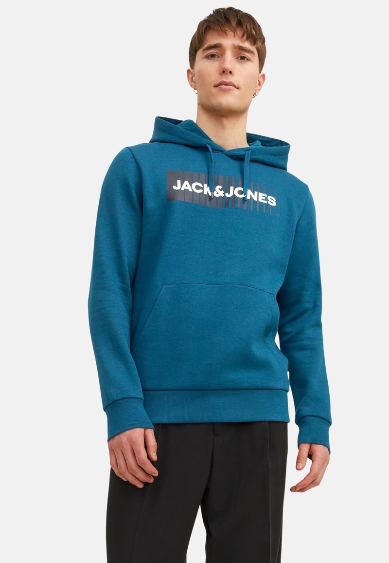 Jack & Jones CORP LOGO PLAY NOOS - Felpa con cappuccio - blau