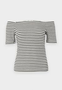 FIONA OFF SHOULDER - Marškinėliai su spaudiniu - birch/black