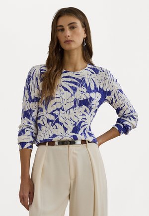 Lauren Ralph Lauren RINETT LONG SLEEVE - Pulover - white/blue