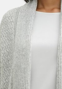 TOM TAILOR MIT STRUKTUR - Strickjacke - morning grey melange