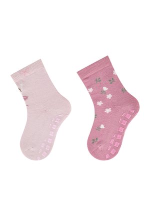 Sterntaler, ABS SOCKEN 2ER PACK BALLERINA UND BLUMEN MIT INNENFROTTEE IM SOHLENBREICH - Socks - puderrosa
