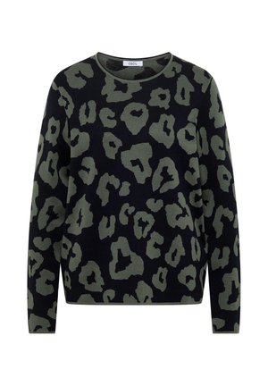 Cecil, PULLOVER MIT RUNDHALS UND LEO-MUSTER - Pullover - urban dark blue