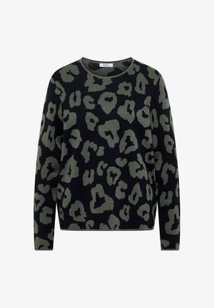 Cecil, PULLOVER MIT RUNDHALS UND LEO-MUSTER - Jersey de punto - urban dark blue
