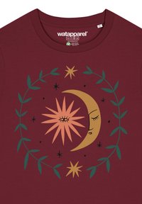 watapparel LOVE AND FLEX - T-Shirt print - burgundy