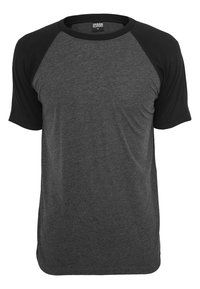 RAGLAN CONTRAST  - T-shirts print - mottled grey/ black