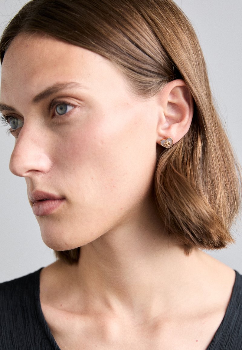 Tory Burch KIRA HEART STUDS - Earrings - gold-coloured