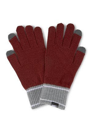 GUANTI DA DONNA CON INSERTI BEIGE E ROSSI - Capolupo Calzature