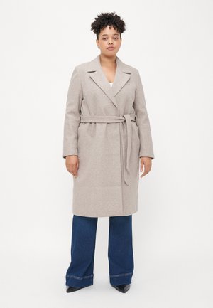 CARALVILDA LIFE WRAP COAT - Klasický kabát - simply taupe melange