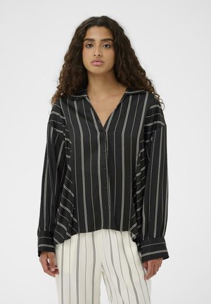MARCELA - Camicia - black w white stripes