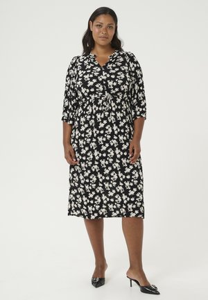 KCJUNA AMI - Day dress - black turtledove flower print