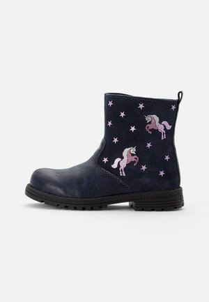 LEATHER BOOTIES - Korte laarzen - dark grey