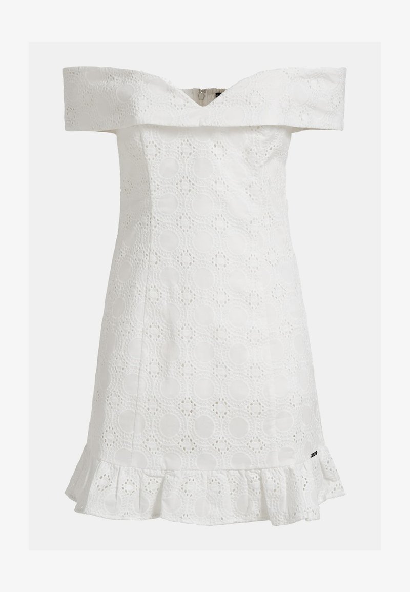 Guess Guess Kleid Baumwolle Cocktailkleid Festliches Kleid Weiss Zalando At