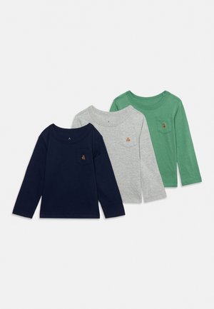GAP, SOLID 3 PACK UNISEX - Блуза с дълги ръкави - green/blue/light grey