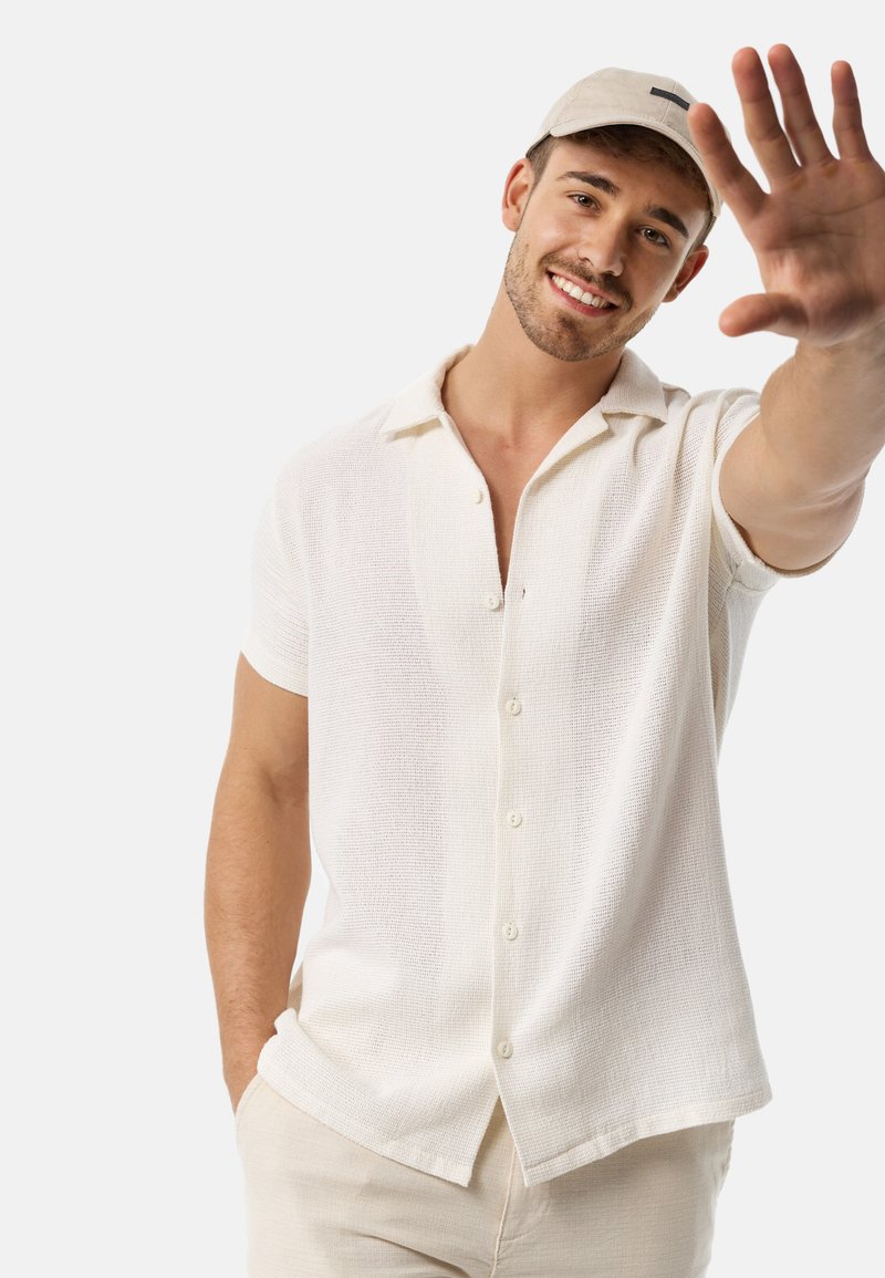 INDICODE JEANS - KURZARM COSBY - Shirt - offwhite, Enlarge