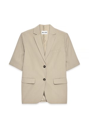 NA-KD SHORT SLEEVE - Bleizeris - taupe