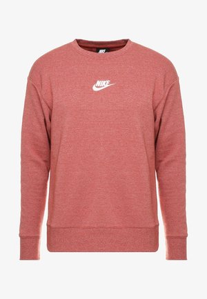 Sudadera roja de Nike de manga larga con cuello redondo y logo blanco de Nike centrado en el pecho.