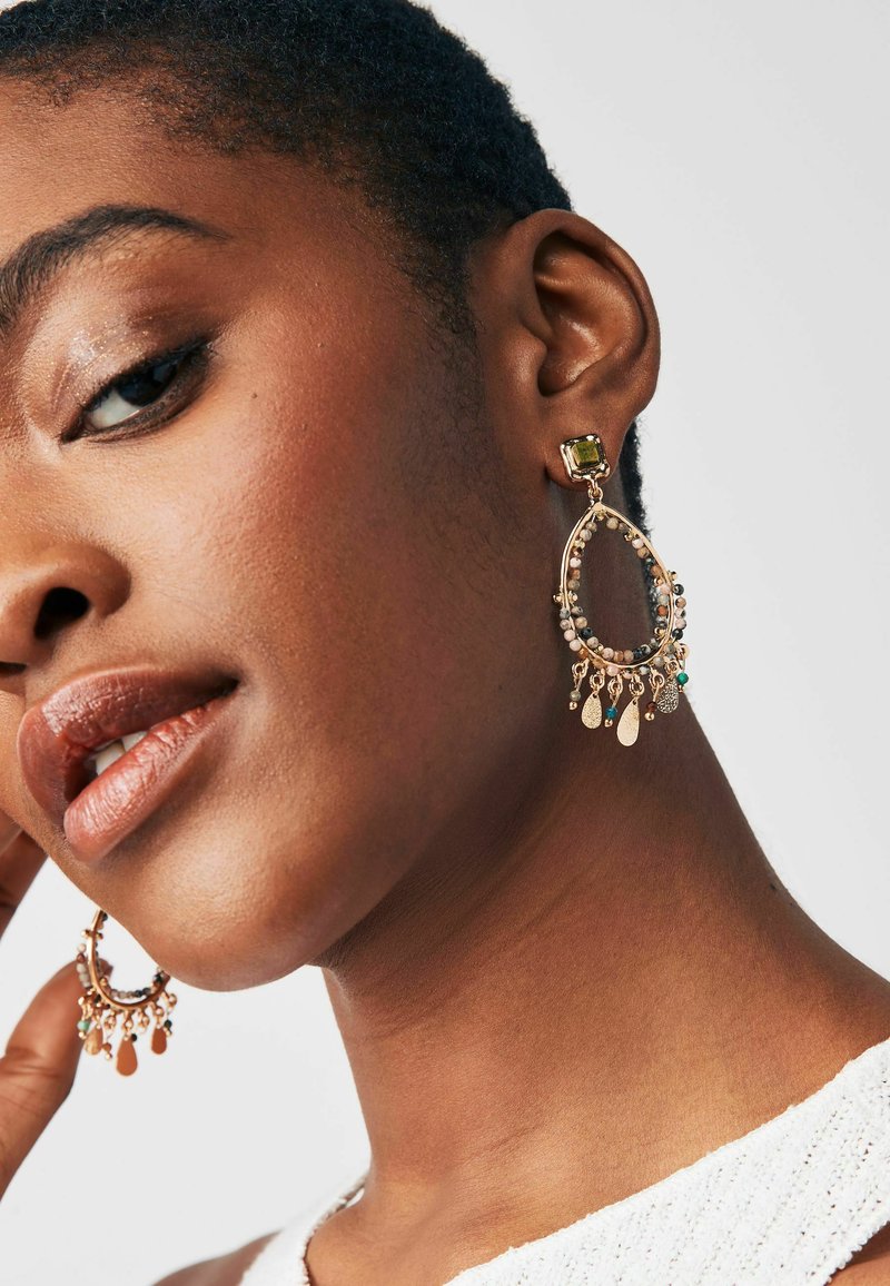 Next TEARDROP BEADED DROP  - Kõrvarõngad - gold tone