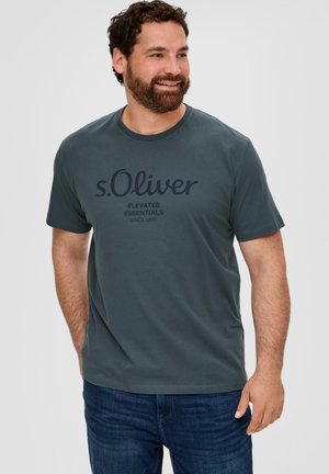 s.Oliver MET LOGO - T-shirt print - schiefergrau