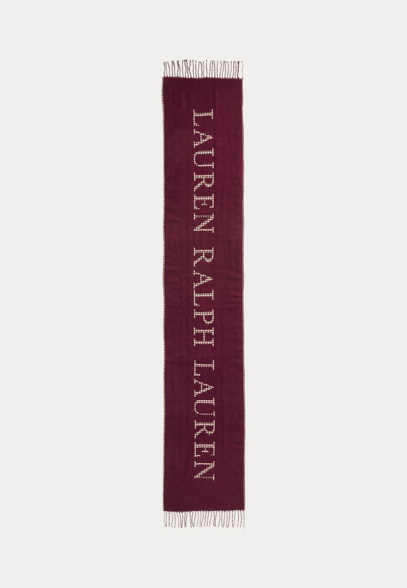 Lauren Ralph Lauren REVERSIBLE LOGO JACQUARD SCARF - Šalle - pinot noir