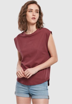 Urban Classics, LADIES BASIC SHAPED TEE - Lihtne T-särk - cherry