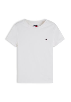 Tommy Jeans, SLIM C NECK TEE - Camiseta básica - off white
