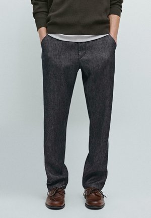 Massimo Dutti, LIGHTWEIGHT RELAXED FIT JEANS. - Jeans a sigaretta - mottled dark blue