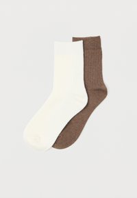 PCRALLY 2 PACK - Chaussettes - cloud dancer/morel