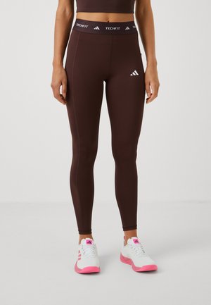 adidas Performance STASH - Leggings - Trousers - shadow brown