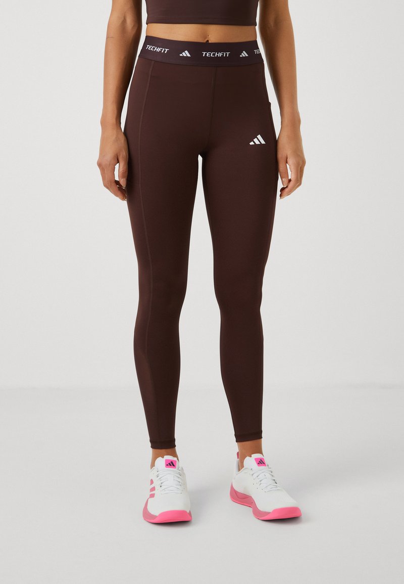adidas Performance STASH - Legíny - kalhoty  - shadow brown