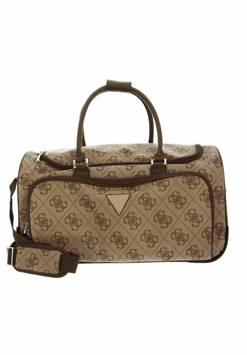 Guess BERTA WHEELED DUFFEL Valise à roulettes latte logo brown