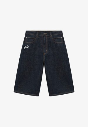 PULL&BEAR, SUPER BAGGY JORTS - Farmer rövidnadrágok - dark blue
