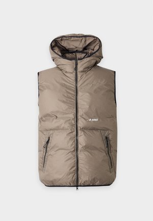 ARKK Copenhagen, INSULATED HODDED VEST UNISEX - Елек - taupe