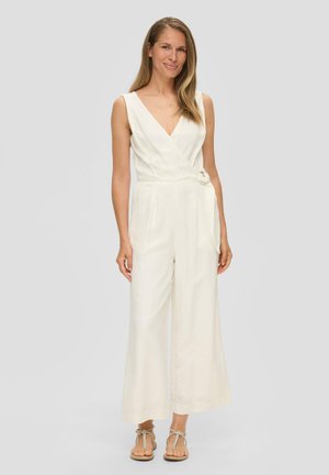 OVERALL AUS IN WICKEL-OPTIK - Jumpsuit - ecru