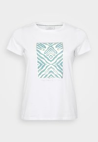CARBOOSTERY LIFE SS REG TEE - T-shirt imprimé - cloud dancer