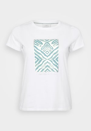 ONLY Carmakoma CARBOOSTERY LIFE SS REG TEE - Print T-shirt - cloud dancer
