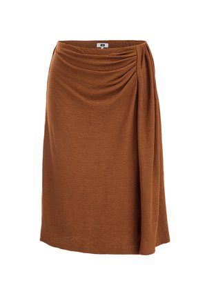 WE Fashion CURVE - Falda acampanada - brown