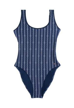 Tommy Hilfiger ESSENTIALS ONE PIECE PRINT  - Badpak - dark night navy